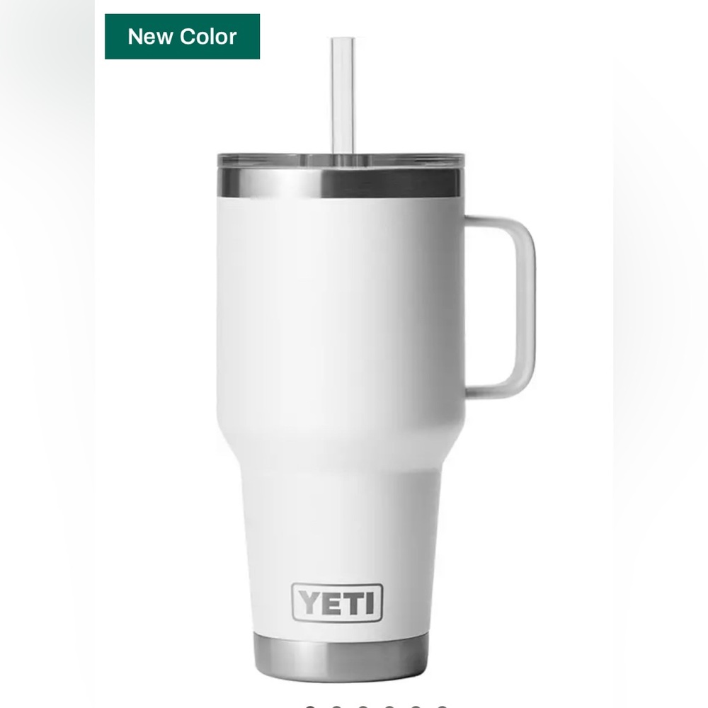 NWT! YETI WHITE MUG TUMBLER W/ CLEAR STRAW & LID! 5 ⭐️’S ON ALL SITES! - Picture 2 of 7
